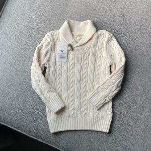 Hope & Henry Boy's Cream Organic Cotton Sweater